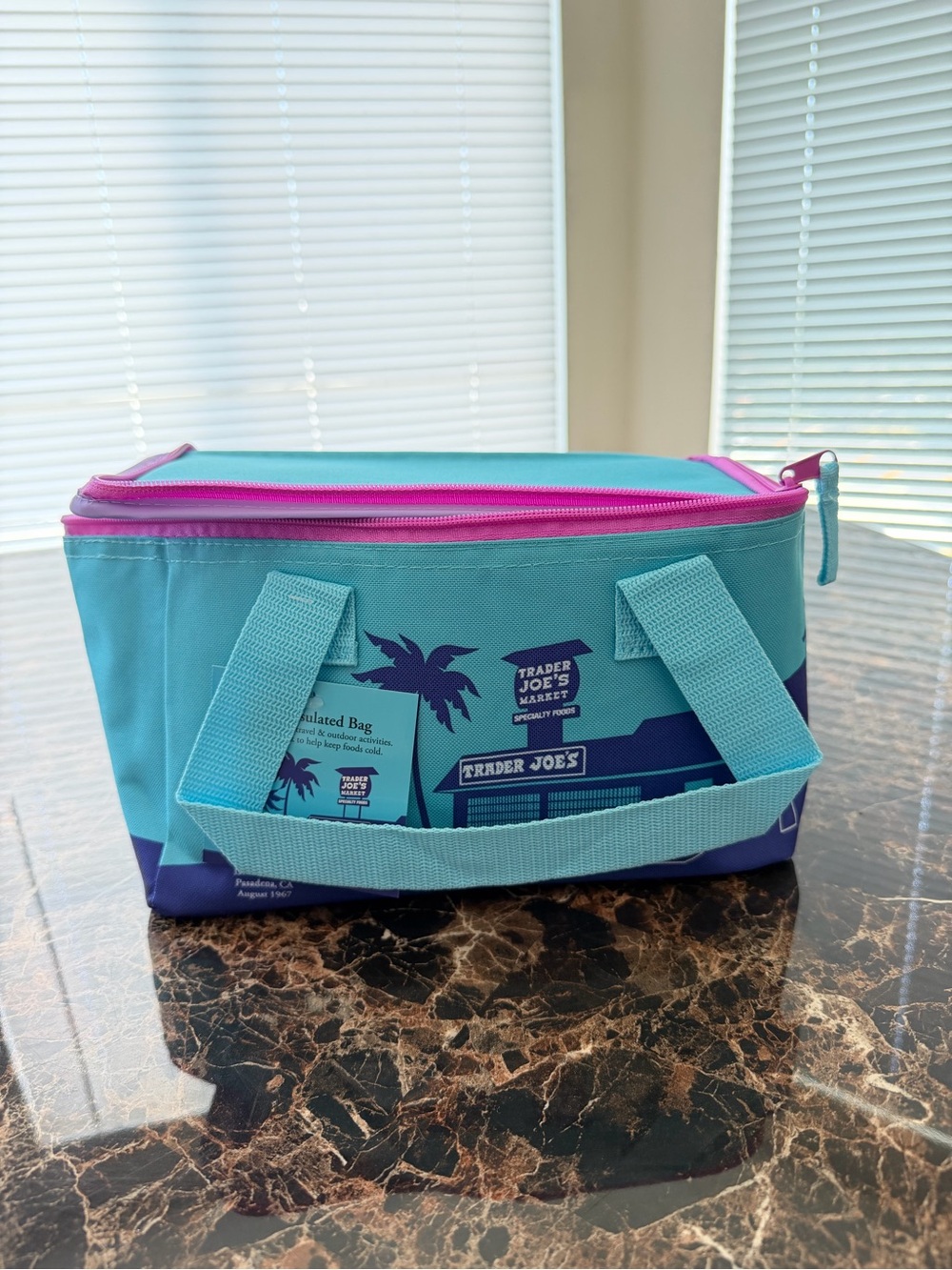 Trader Joe's Limited Edition Aqua Blue Mini Insulated Bag